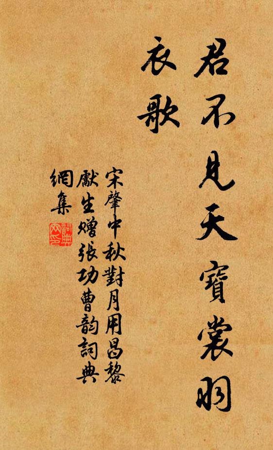 宋肇君不见天宝裳羽衣歌书法作品欣赏