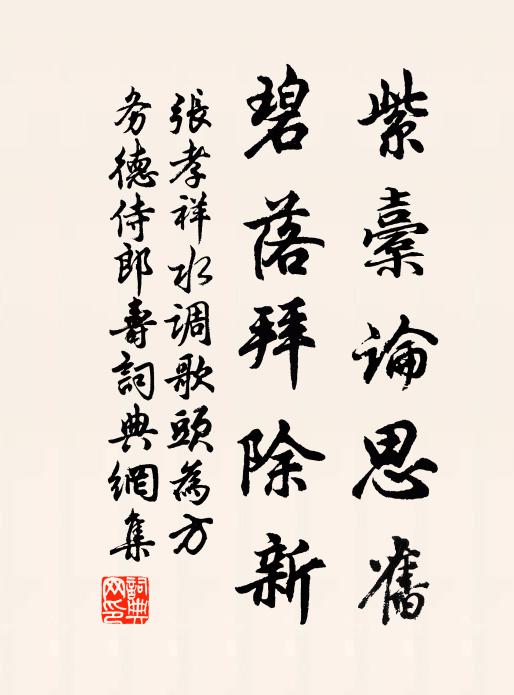 张孝祥紫橐论思旧，碧落拜除新书法作品欣赏