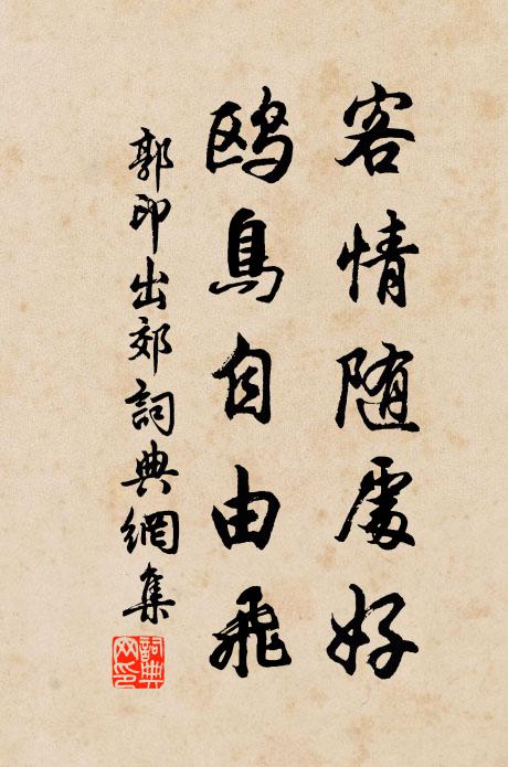 郭印客情随处好，鸥鸟自由飞书法作品欣赏