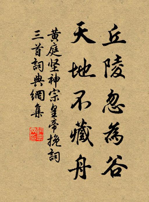 黄庭坚丘陵忽为谷，天地不藏舟书法作品欣赏