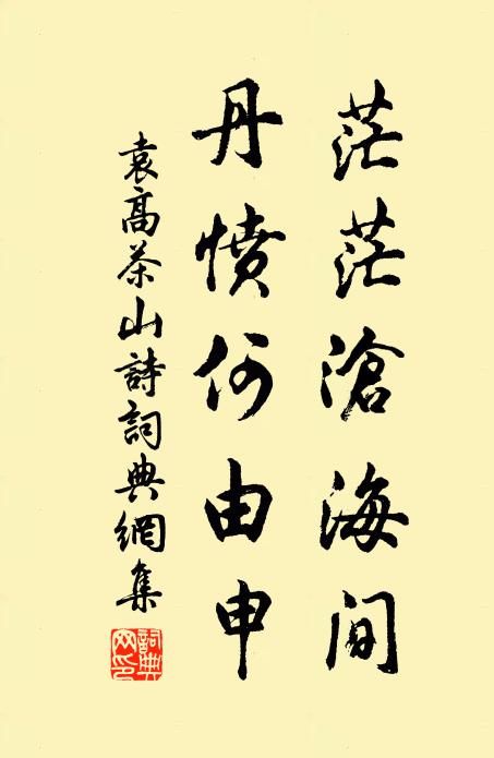 袁高茫茫沧海间，丹愤何由申书法作品欣赏