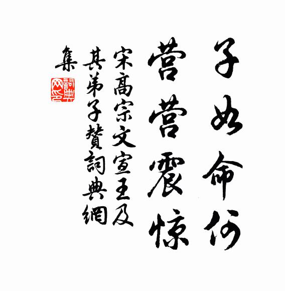宋高宗子如命何，营营震惊书法作品欣赏