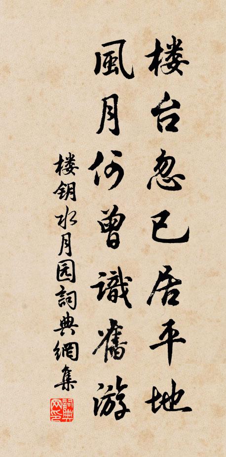 楼钥楼台忽已居平地，风月何曾识旧游书法作品欣赏