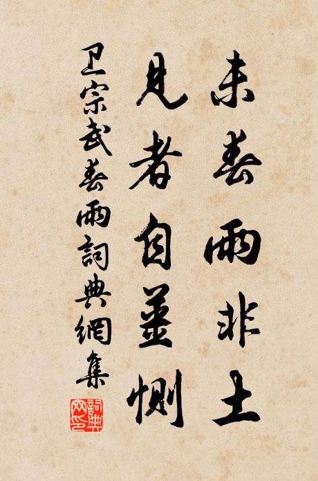 卫宗武未春雨非土，见者自姜恻书法作品欣赏