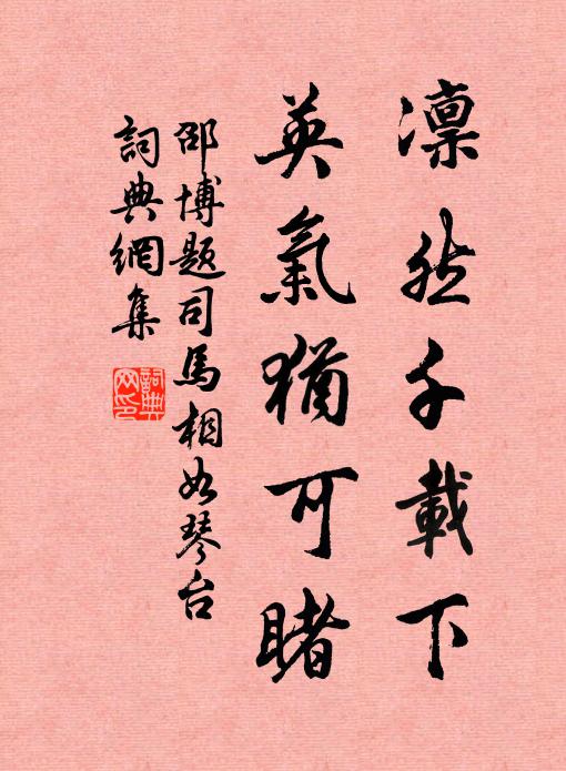 邵博凛然千载下，英气犹可睹书法作品欣赏