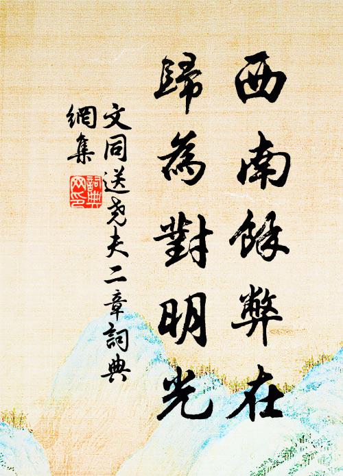 文同西南余弊在，归为对明光书法作品欣赏