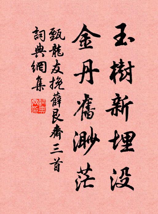 甄龙友玉树新埋没，金丹旧渺茫书法作品欣赏