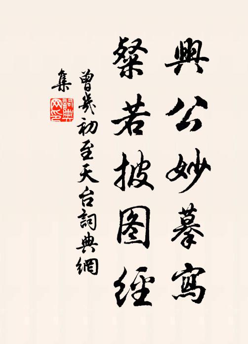 曾几兴公妙摹写，粲若披图经书法作品欣赏