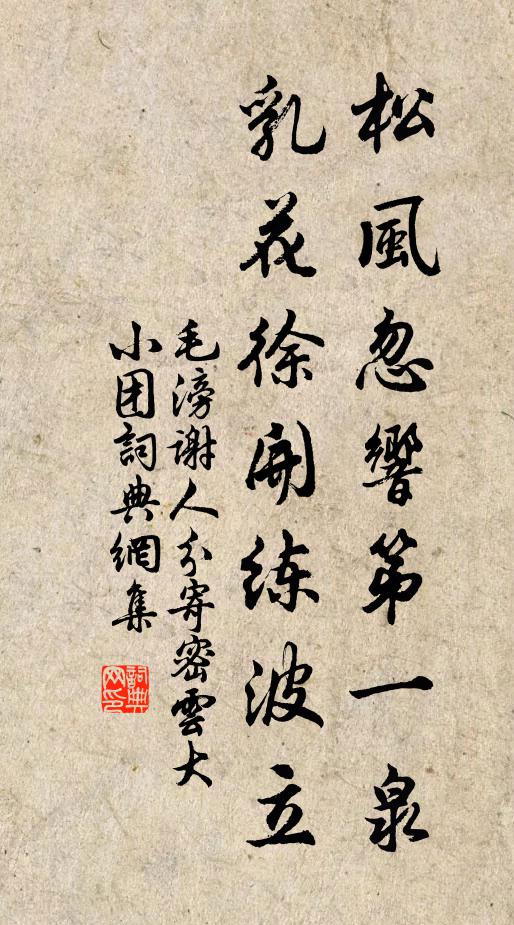 毛滂松风忽响第一泉，乳花徐开练波立书法作品欣赏