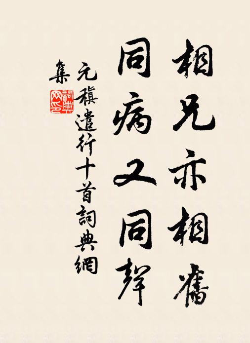 元稹相兄亦相旧,同病又同声书法作品欣赏