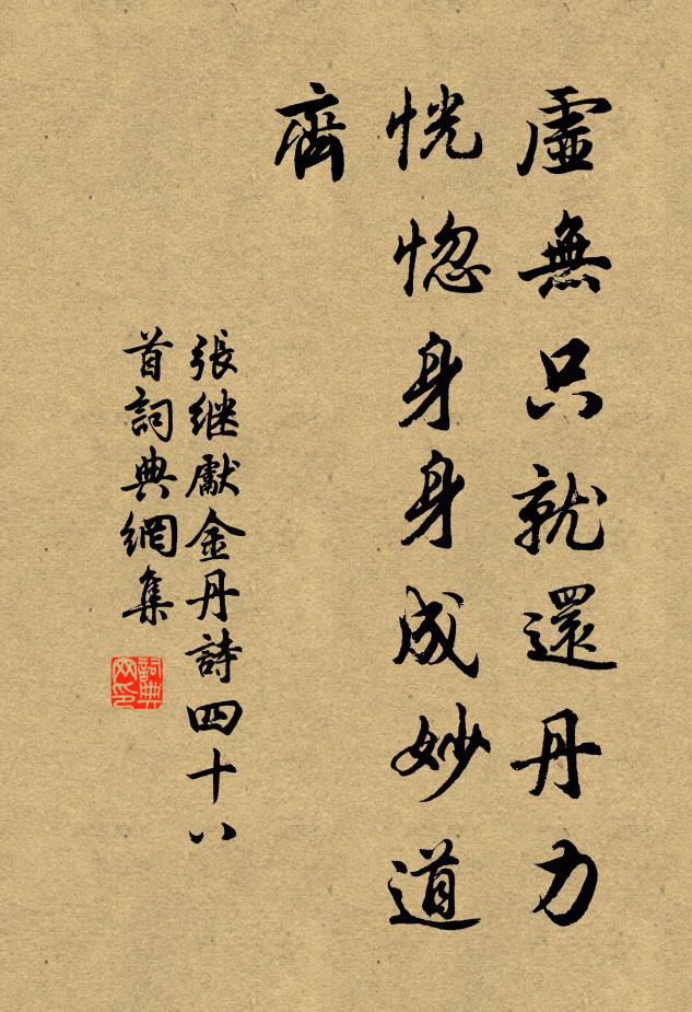 张继先虚无只就还丹力，恍惚身身成妙道齐书法作品欣赏