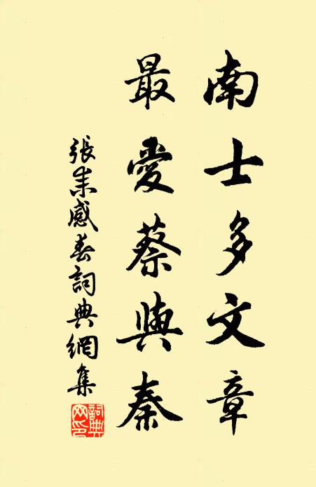 张耒南士多文章,最爱蔡与秦书法作品欣赏