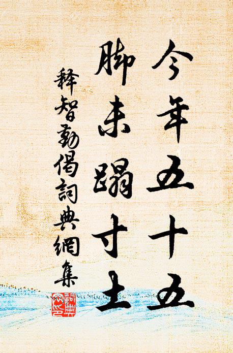 释智勤今年五十五，脚未蹋寸土书法作品欣赏