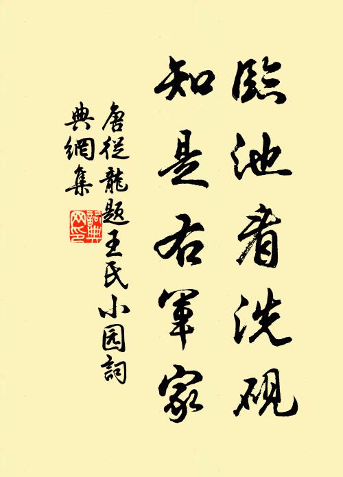 唐从龙临池看洗砚，知是右军家书法作品欣赏
