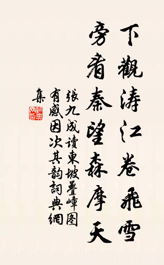 张九成下观涛江卷飞雪，旁看秦望森摩天书法作品欣赏