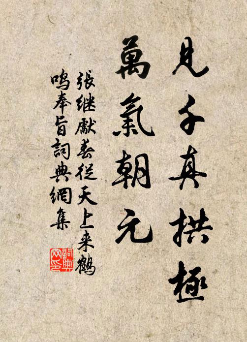 张继先见千真拱极，万气朝元书法作品欣赏