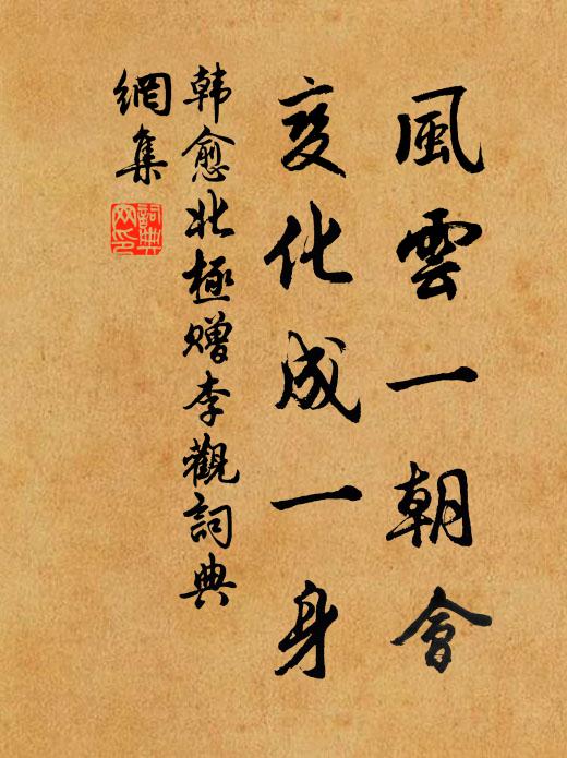 韩愈风云一朝会，变化成一身书法作品欣赏