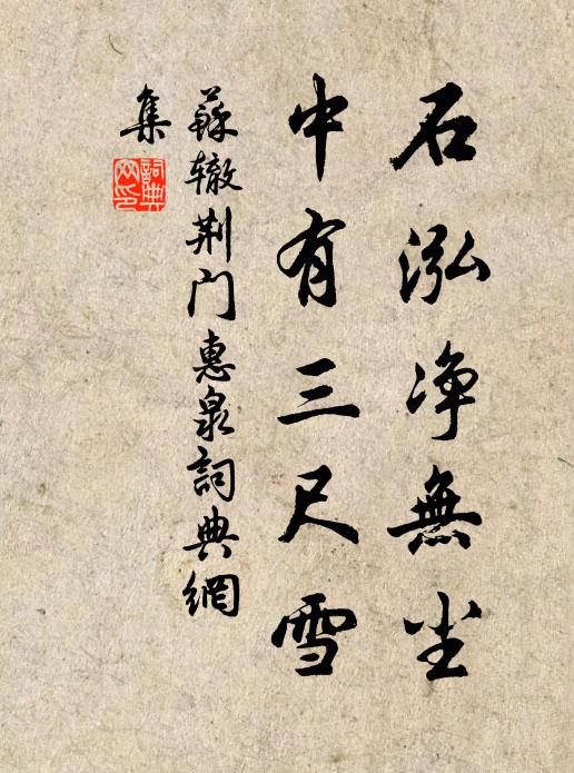苏辙石泓净无尘，中有三尺雪书法作品欣赏