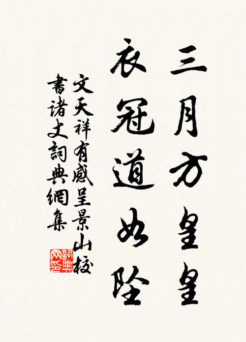 文天祥三月方皇皇，衣冠道如坠书法作品欣赏