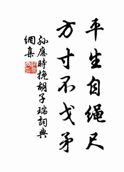 孙应时平生自绳尺，方寸不戈矛书法作品欣赏