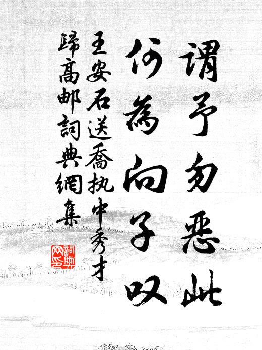 王安石谓予勿恶此，何为向子叹书法作品欣赏
