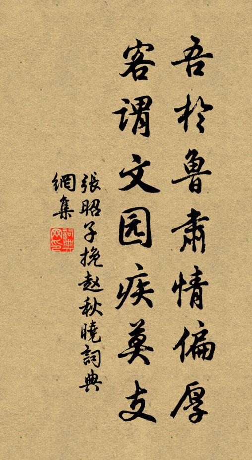 张昭子吾於鲁肃情偏厚，客谓文园疾莫支书法作品欣赏