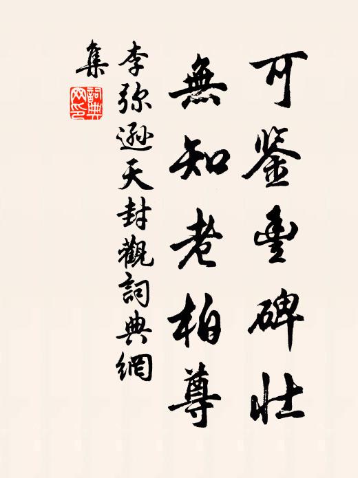 李弥逊可鉴丰碑壮，无知老柏尊书法作品欣赏