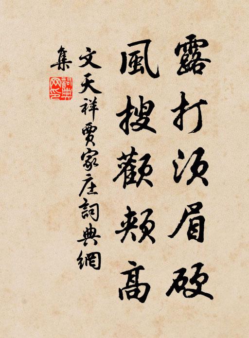 文天祥露打须眉硬，风搜颧颊高书法作品欣赏