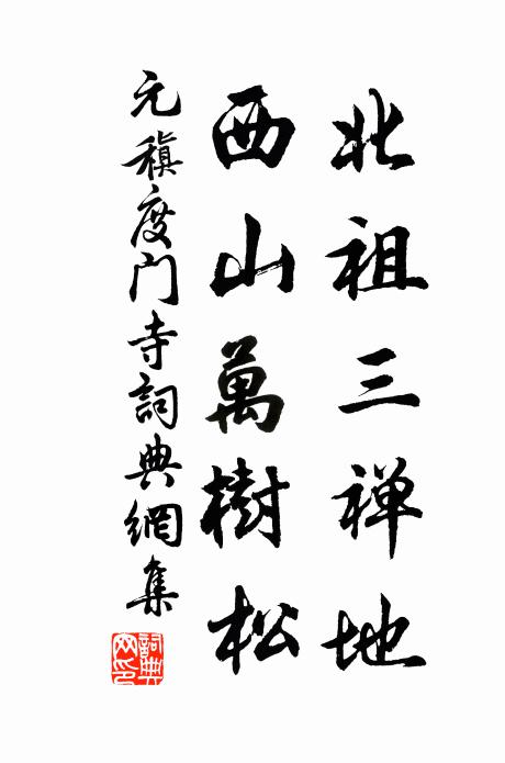 元稹北祖三禅地，西山万树松书法作品欣赏