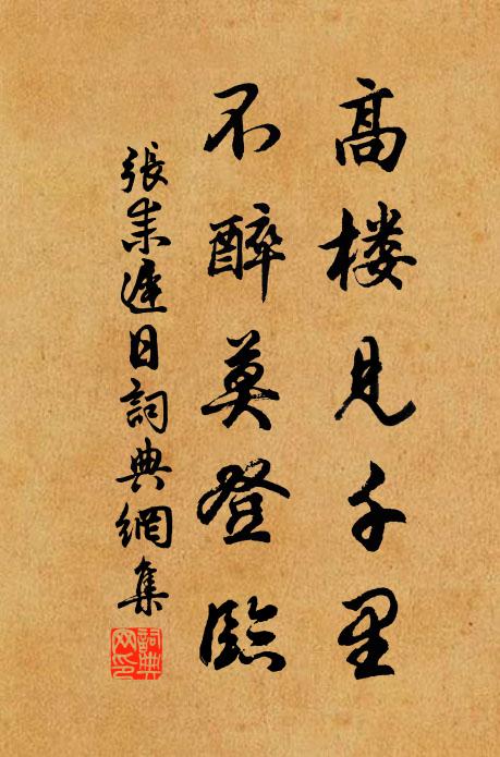张耒高楼见千里，不醉莫登临书法作品欣赏