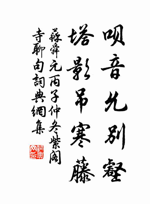 苏舜元呗音允别壑,塔影吊寒藤书法作品欣赏