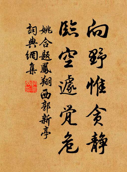 姚合向野惟贪静，临空遽觉危书法作品欣赏