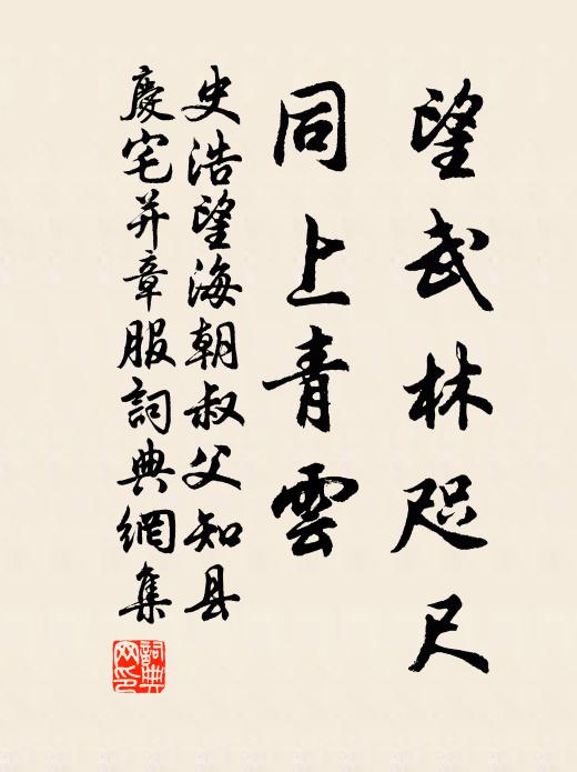 史浩望武林咫尺，同上青云书法作品欣赏