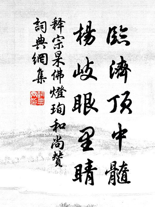 释宗杲临济顶中髓，杨岐眼里睛书法作品欣赏