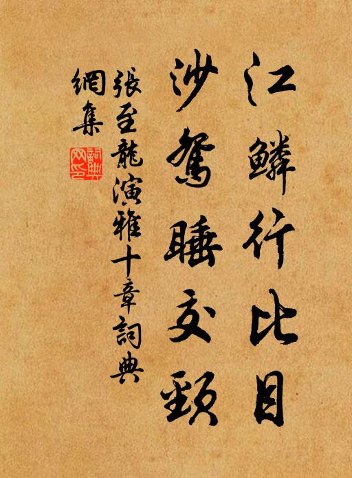 张至龙江鳞行比目，沙鸳睡交颈书法作品欣赏