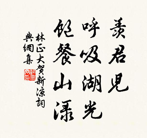 林正大羡君儿、呼吸湖光，饱餐山渌书法作品欣赏
