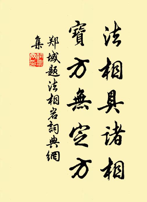 郑域法相具诸相，宝方无定方书法作品欣赏