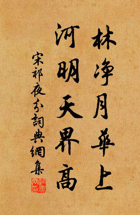宋祁林净月华上，河明天界高书法作品欣赏