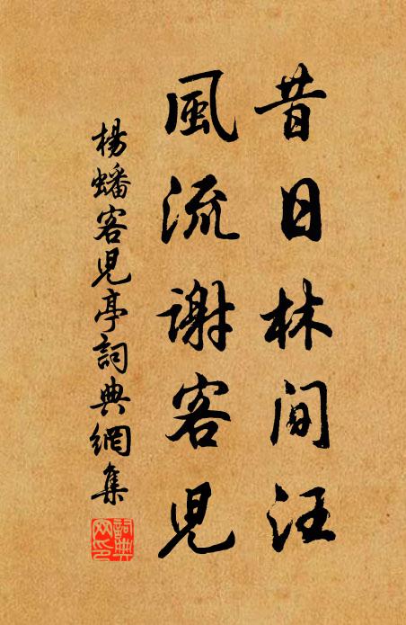 杨蟠昔日林间汪，风流谢客儿书法作品欣赏