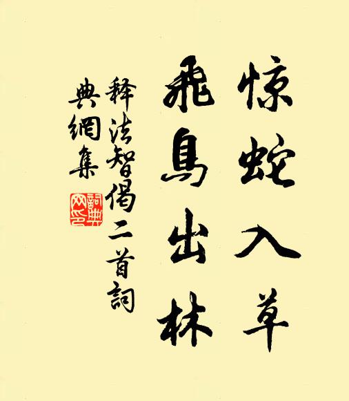 释法智惊蛇入草，飞鸟出林书法作品欣赏