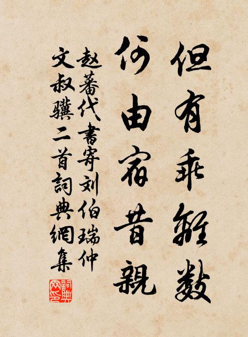 赵蕃但有乖离数，何由宿昔亲书法作品欣赏
