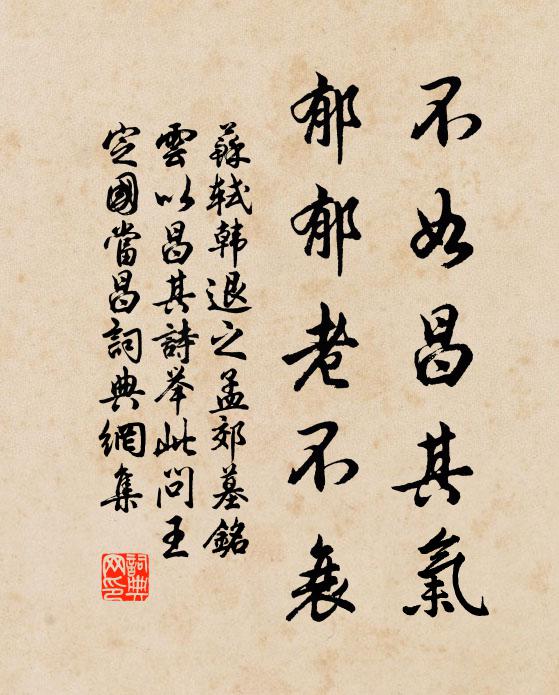 苏轼不如昌其气，郁郁老不衰书法作品欣赏