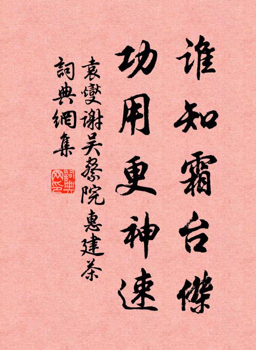 袁燮谁知霜台杰，功用更神速书法作品欣赏