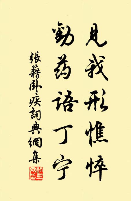张籍见我形憔悴，劝药语丁宁书法作品欣赏