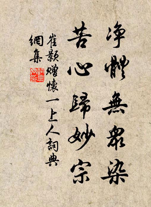 崔颢净体无众染,苦心归妙宗书法作品欣赏