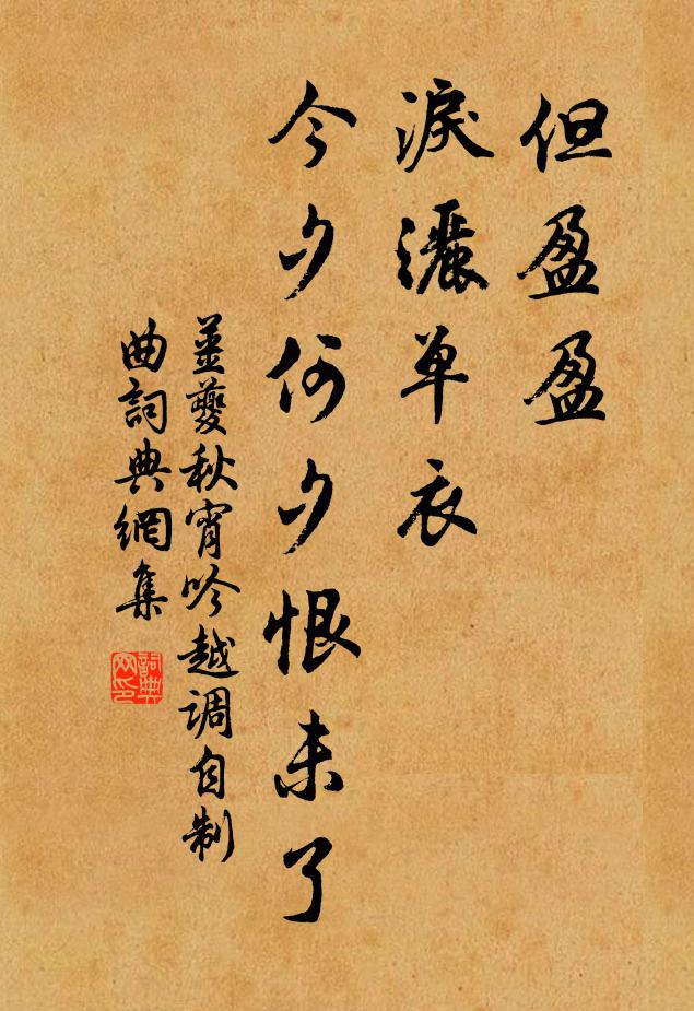 姜夔但盈盈、泪洒单衣，今夕何夕恨未了书法作品欣赏