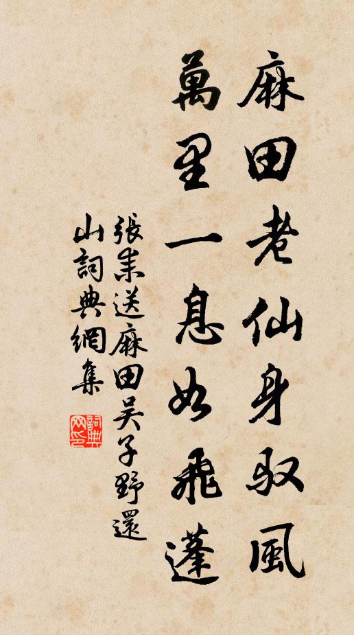 张耒麻田老仙身驭风，万里一息如飞蓬书法作品欣赏