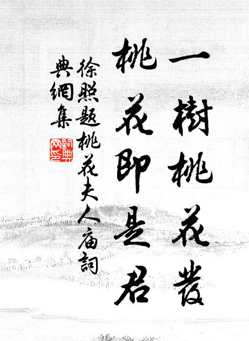 徐照一树桃花发，桃花即是君书法作品欣赏