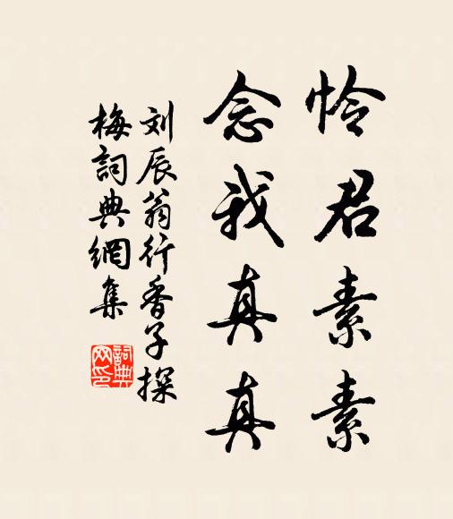 刘辰翁怜君素素，念我真真书法作品欣赏