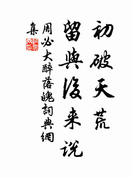 周必大初破天荒，留与后来说书法作品欣赏
